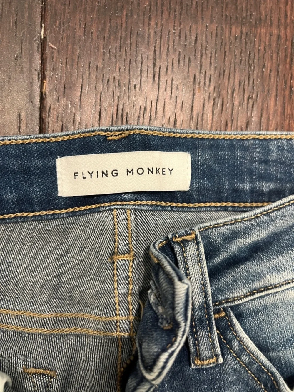 Flying Monkey Light Blue Distressed Skinny Jeans - Picture 2 of 3